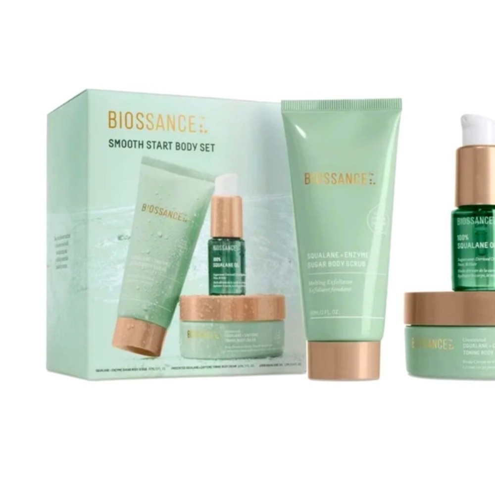 Biossance Smooth Start Body Skincare Set NIB 3 piece set